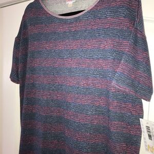 Irma Tunic XXS Knit Blue and Watermelon Red NWT
